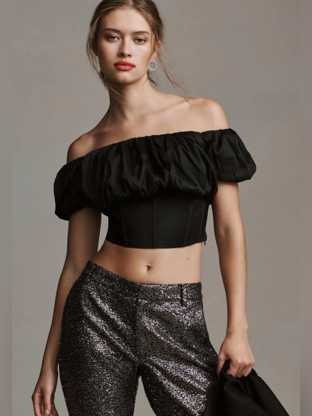 Maeve Anthropologie crop corset top XL